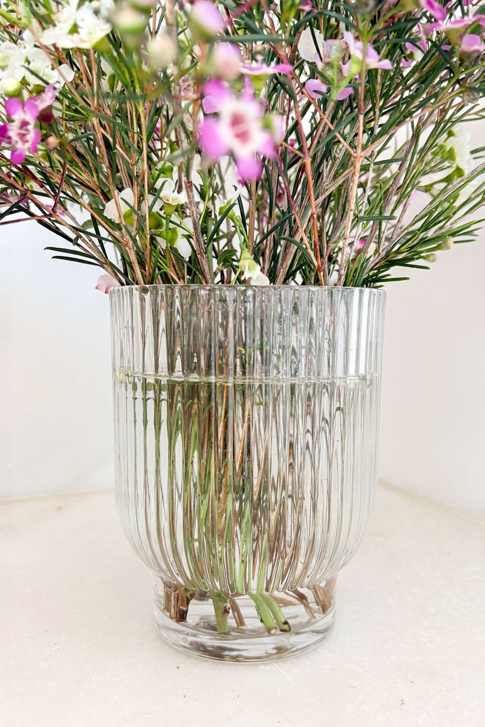 Detalles Jarrón Grande De Cristal Alba Cristina Oria