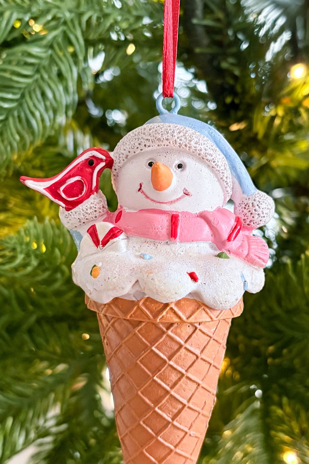 Detalle Adorno Con Diseño De Helado Muñeco De Nieve Cristina Oria 