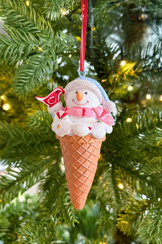 Adorno Con Diseño De Helado Muñeco De Nieve Cristina Oria 
