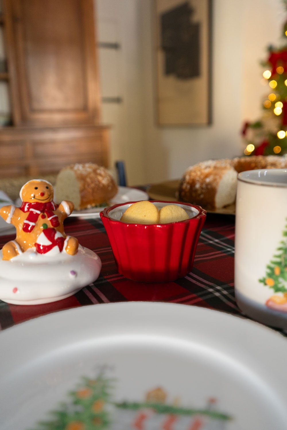 Detalle Recipiente Con Tapa Diseño Cupcake Navidad Roja Cristina Oria 