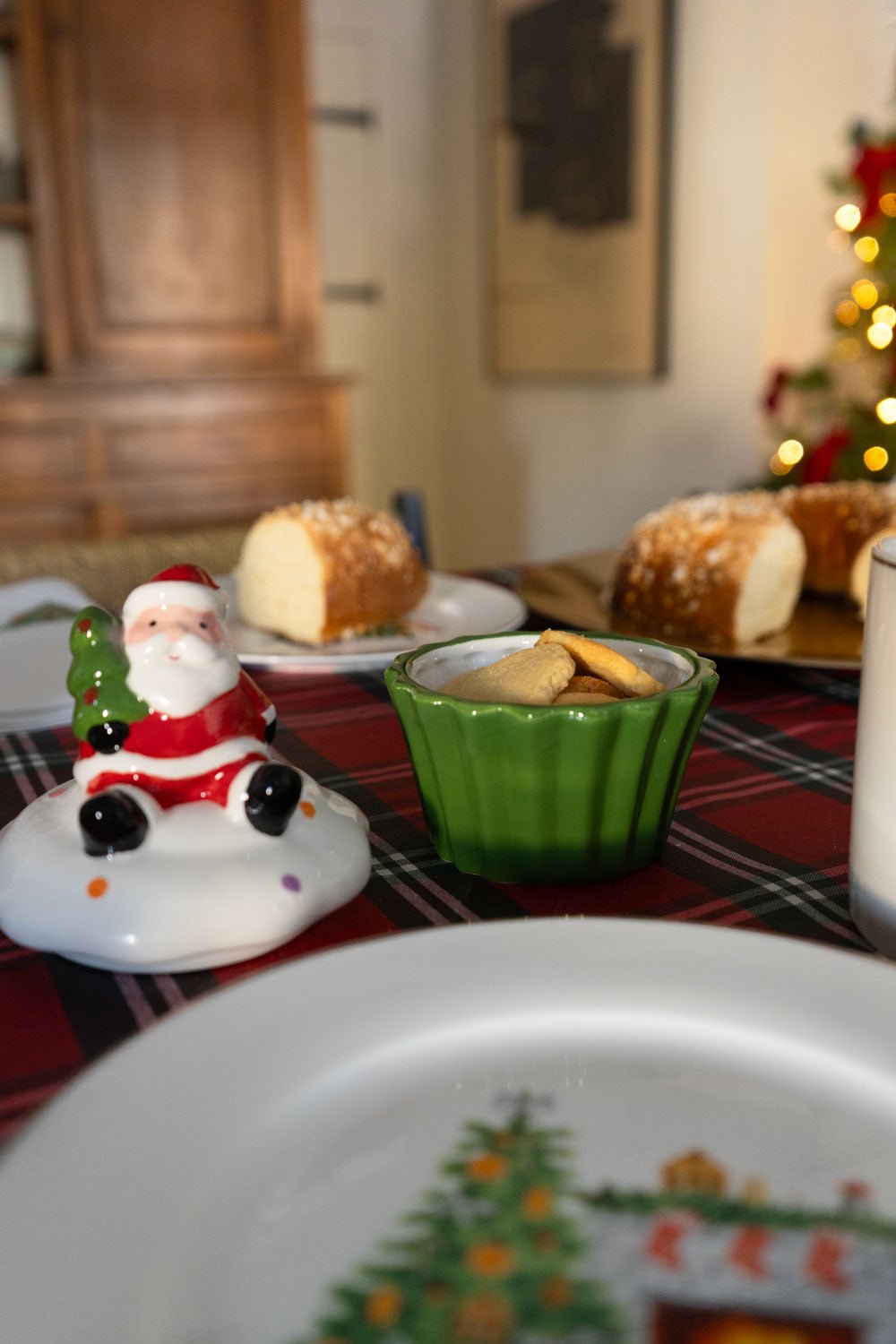 Detalle Recipiente Con Tapa Diseño Cupcake Navidad Verde Cristina Oria 