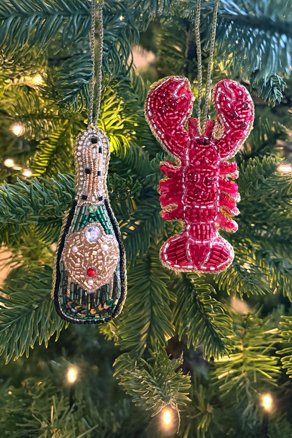 Detalle Adorno Navideño Bordado Con Cuentas Cristina Oria 