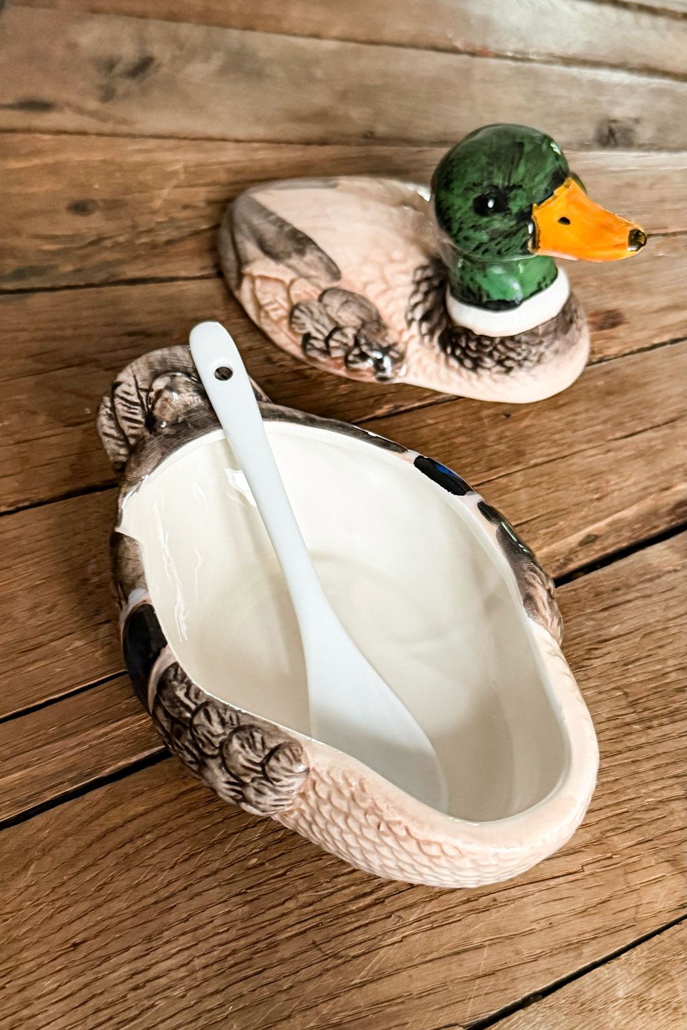 Detalles Recipiente Con Tapa Y Cuchara Diseño Pato Cristina Oria