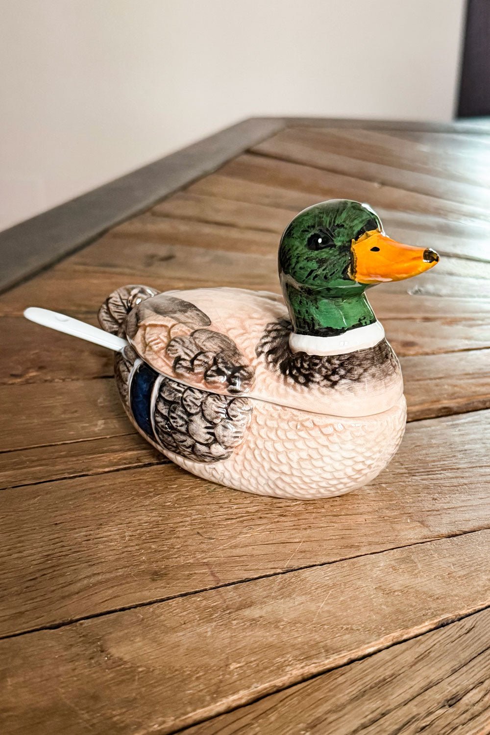 Recipiente Con Tapa Y Cuchara Diseño Pato Cristina Oria