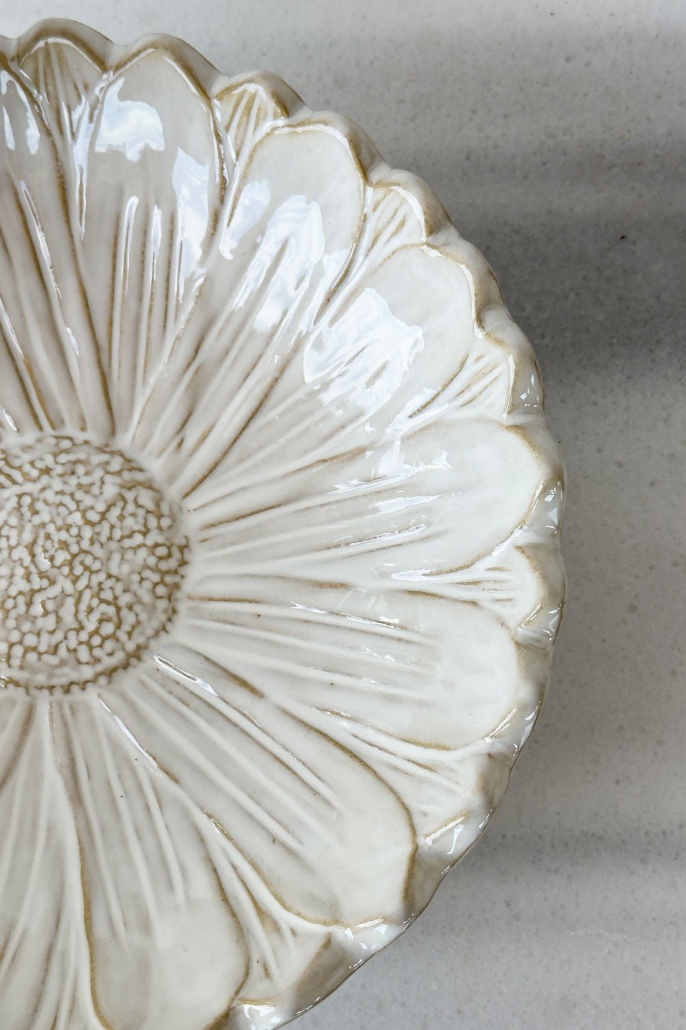 Detalles Zoom Cuenco Decorativo Blanco Flor Con Pájaros Cristina Oria