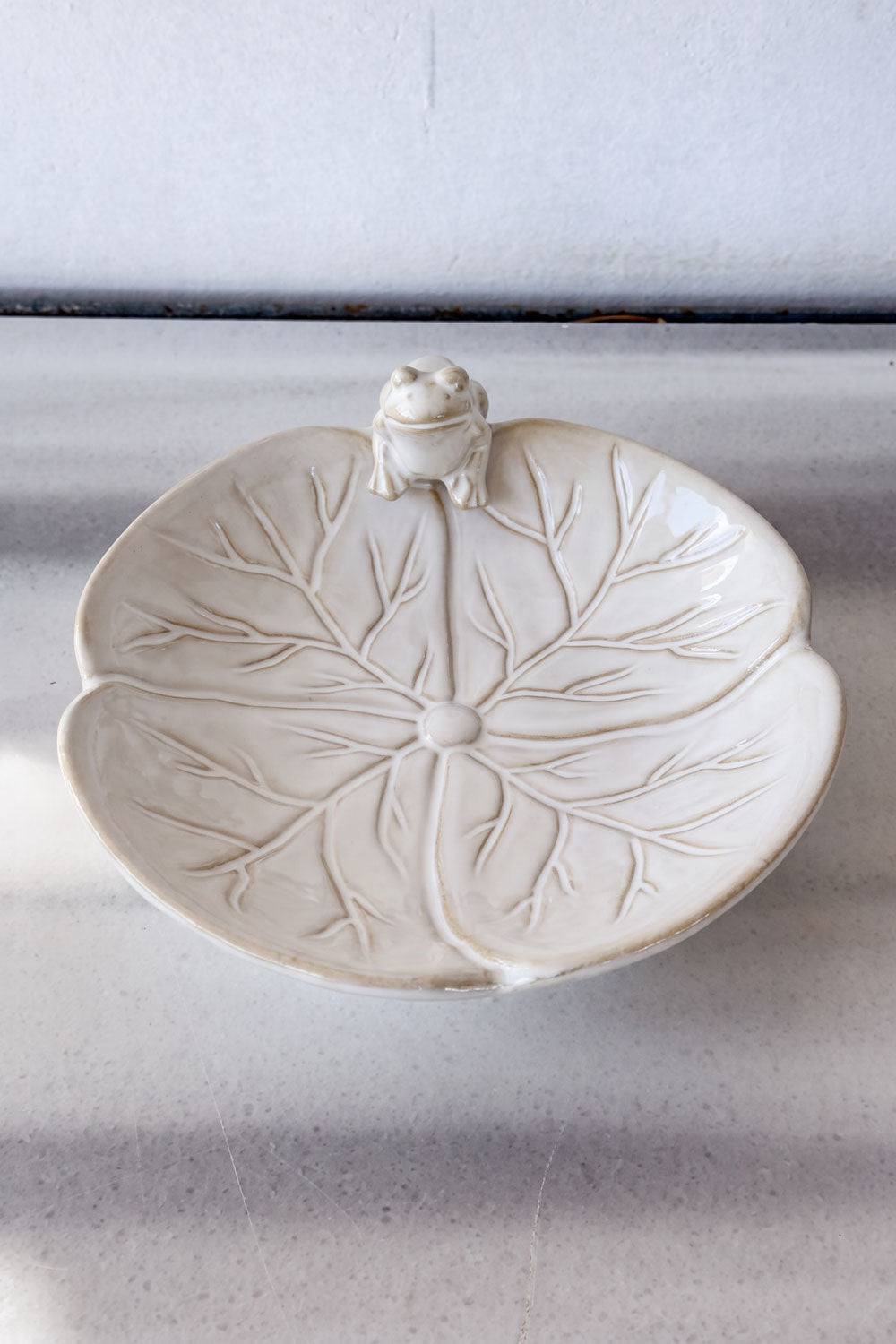 Centro De Mesa De Porcelana Diseño Nenúfar & Rana Cristina Oria