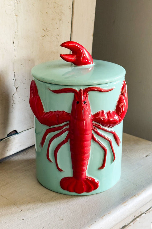 Recipiente Con Tapa Diseño Langosta Tallada Cristina Oria
