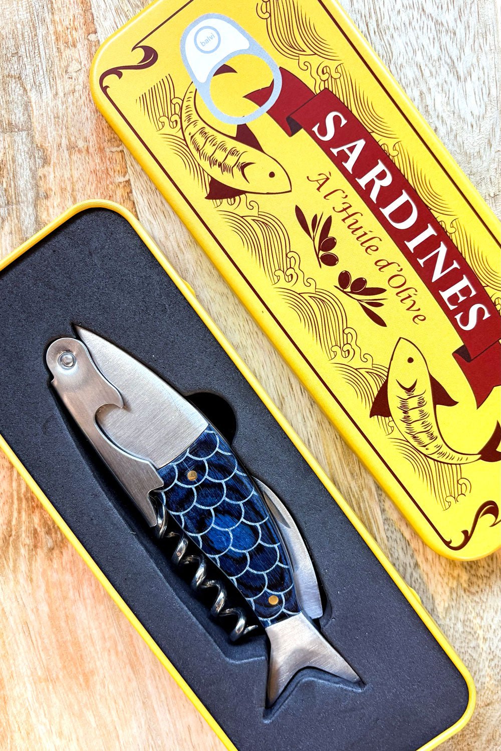 Sacacorchos Con Diseño De Sardina En Lata Vintage Cristina Oria 
