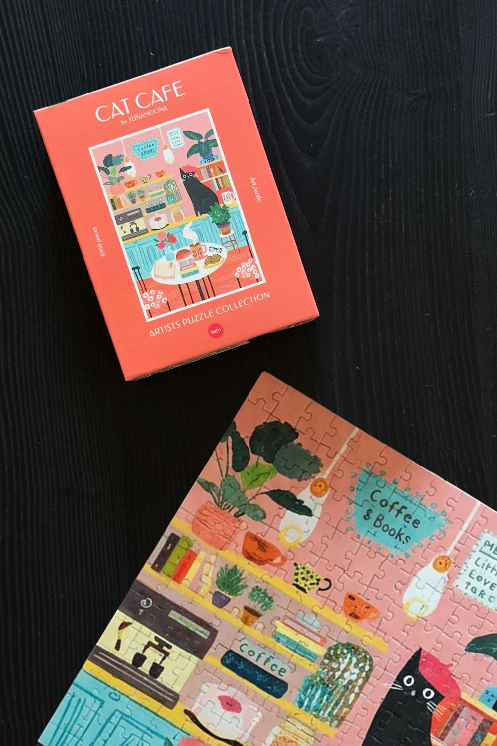 Puzle Gato Cafetería