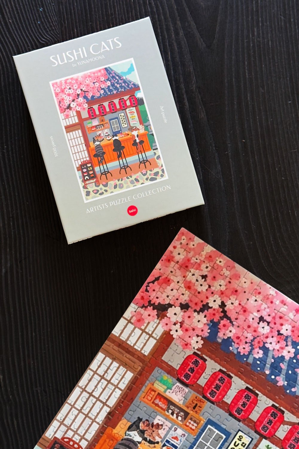 Detalle Puzle Gatos Sushi Cristina Oria 