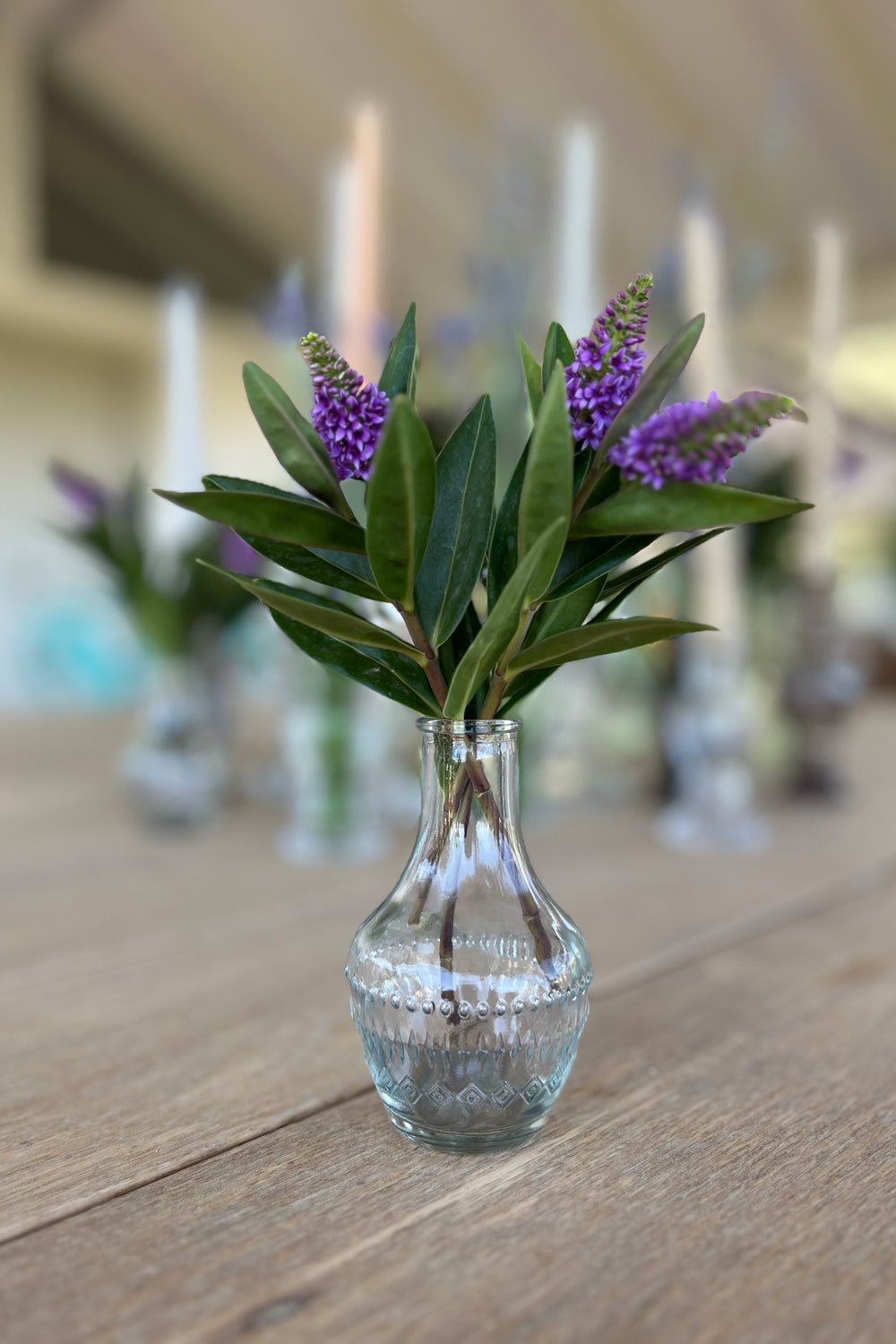 Florero De Cristal Con Diseño Milán Transparente