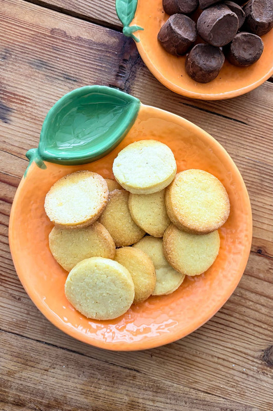 Plato De Cerámica Diseño Naranja Grande Cristina Oria