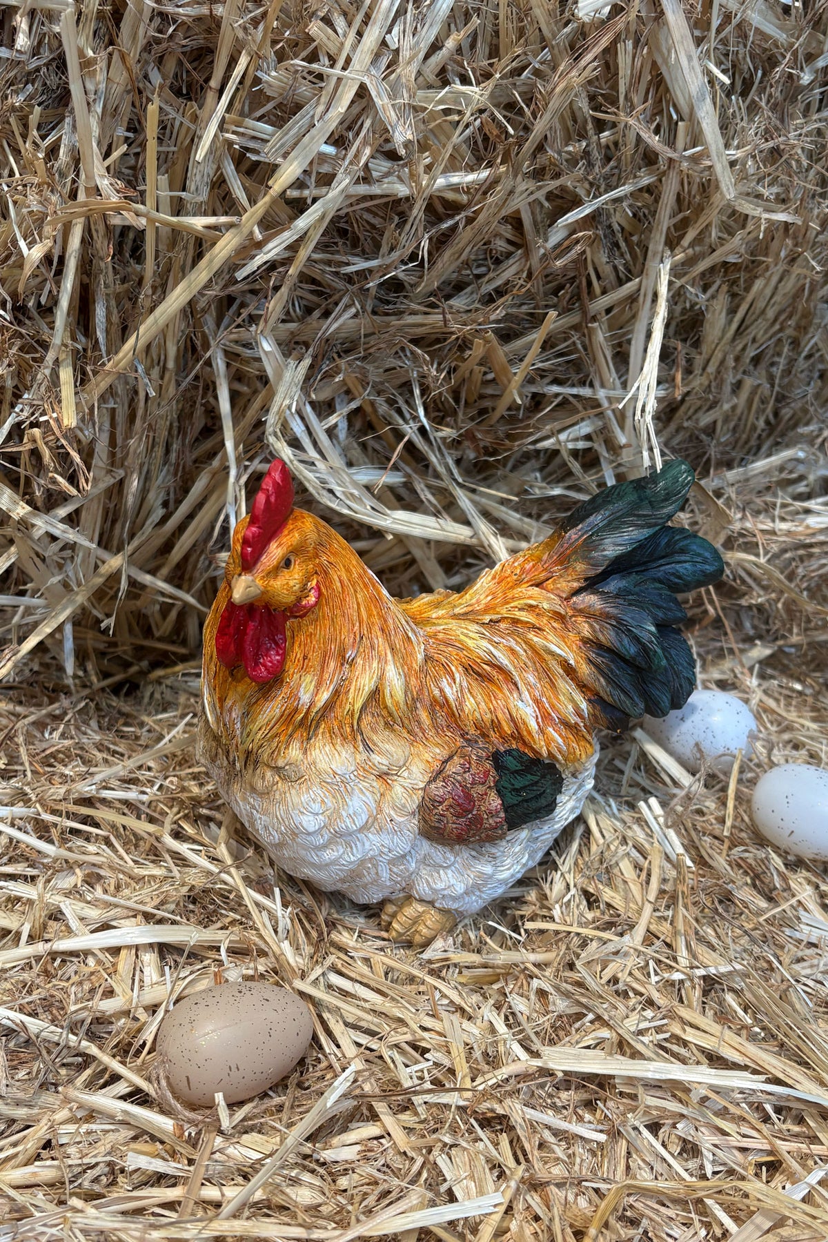 Detalles Figura Decorativa Gallinas Rústicas Cristina Oria