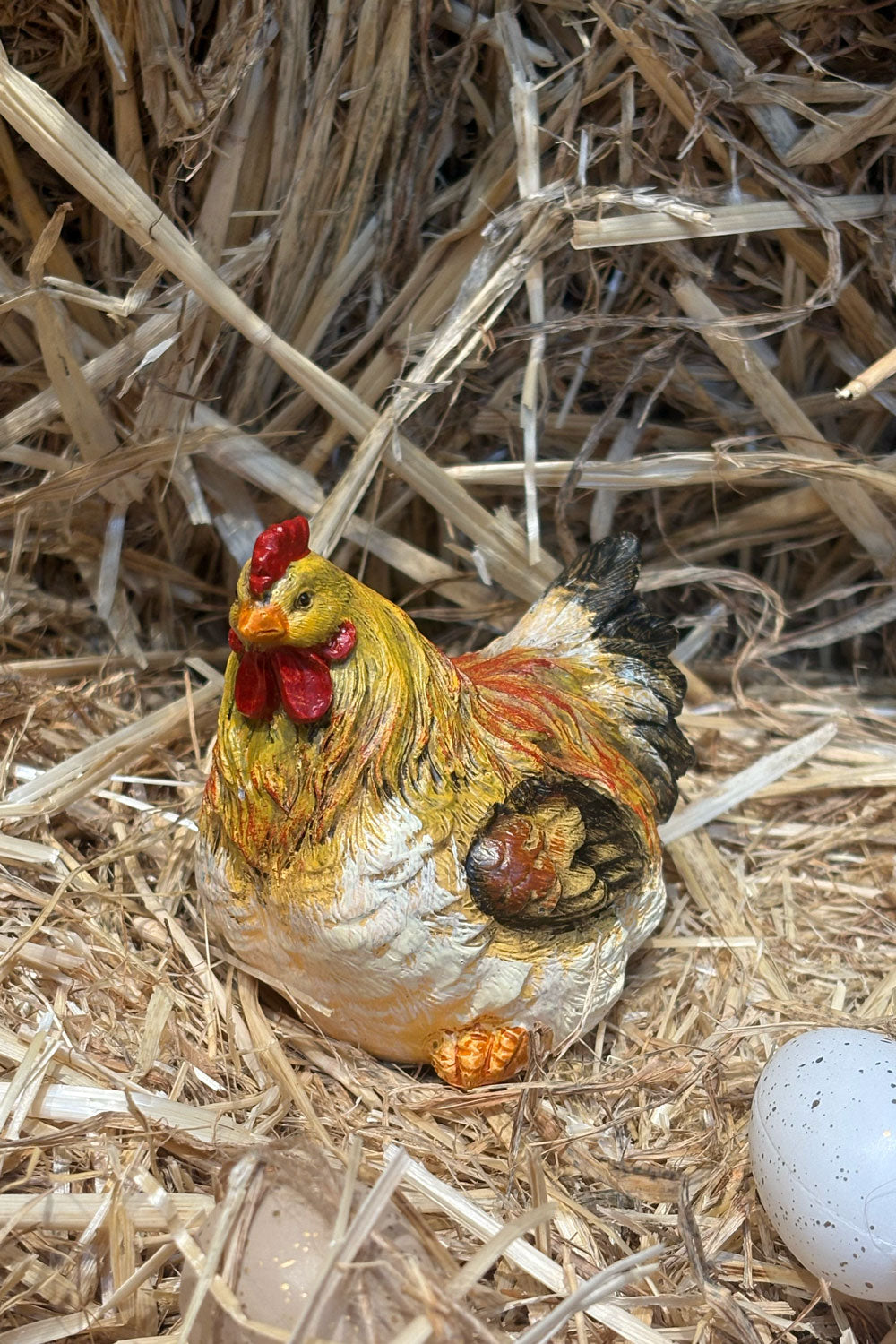 Figura Decorativa Gallina Rústica Naranja Cristina Oria