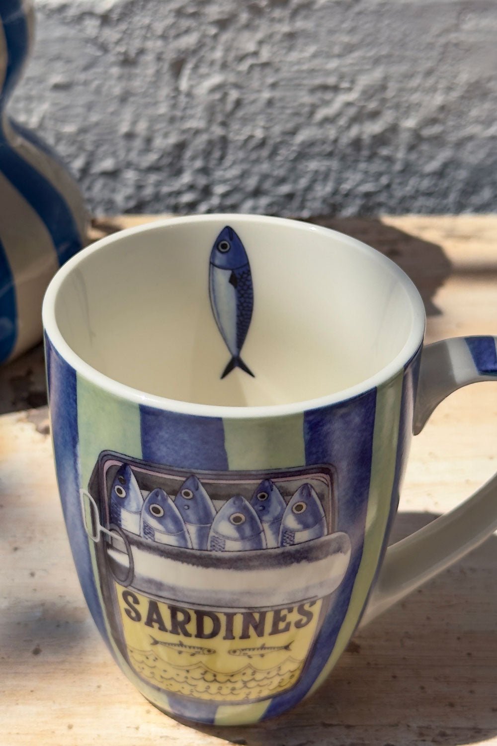 Taza De Porcelana Diseño Sardinas