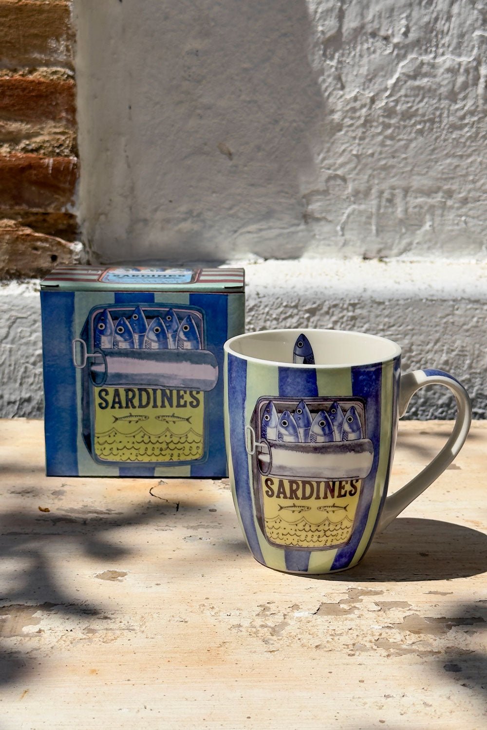 Taza De Porcelana Diseño Sardinas