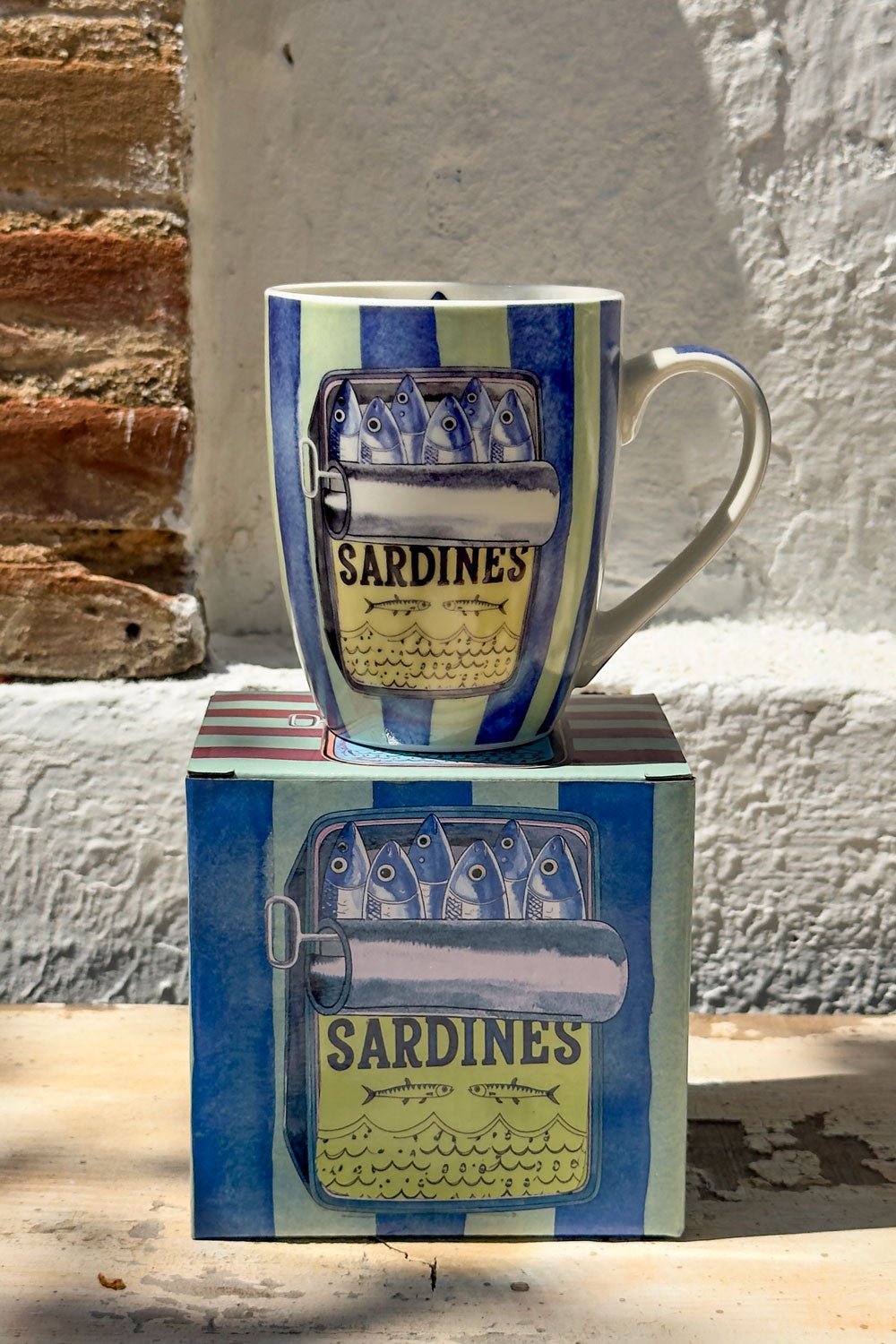 Taza De Porcelana Diseño Sardinas