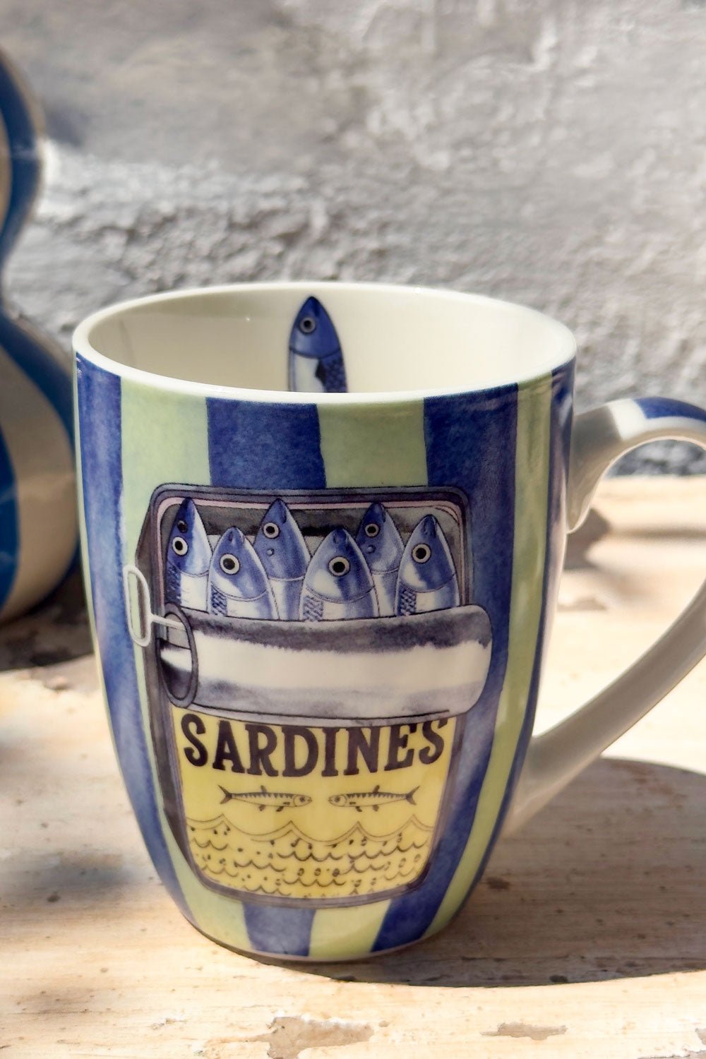 Taza De Porcelana Diseño Sardinas