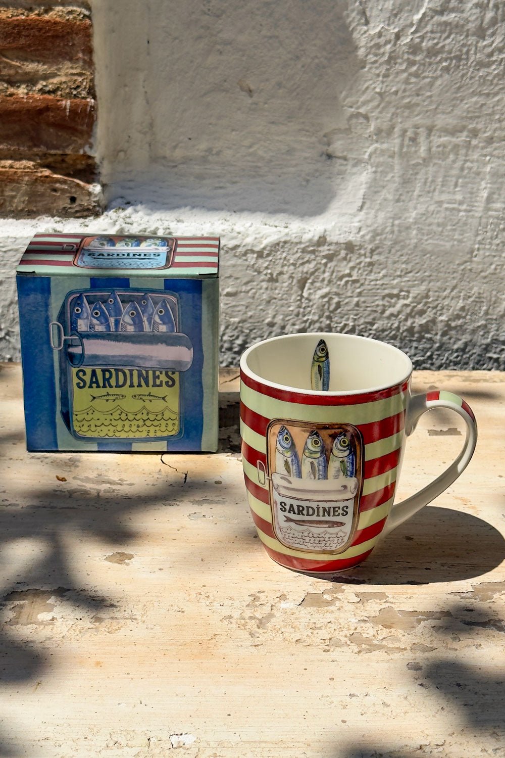 Taza De Porcelana Diseño Sardinas