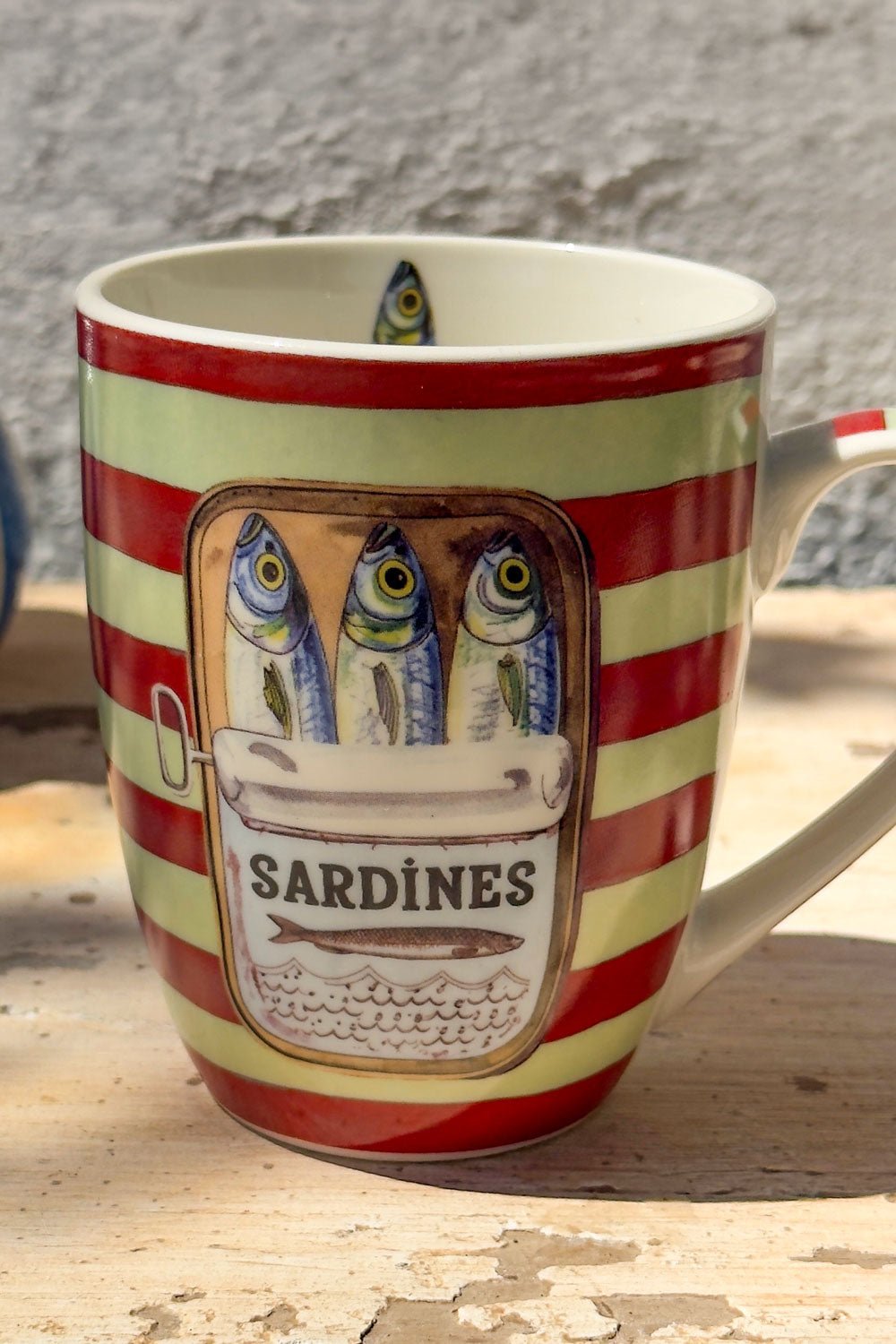 Taza De Porcelana Diseño Sardinas