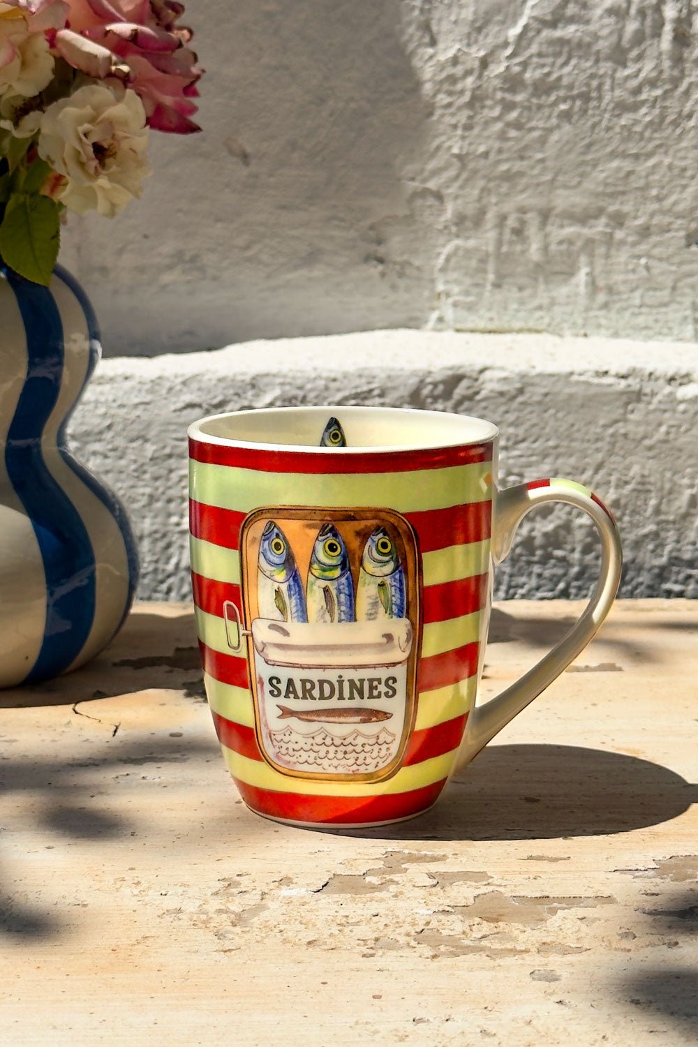 Taza De Porcelana Diseño Sardinas