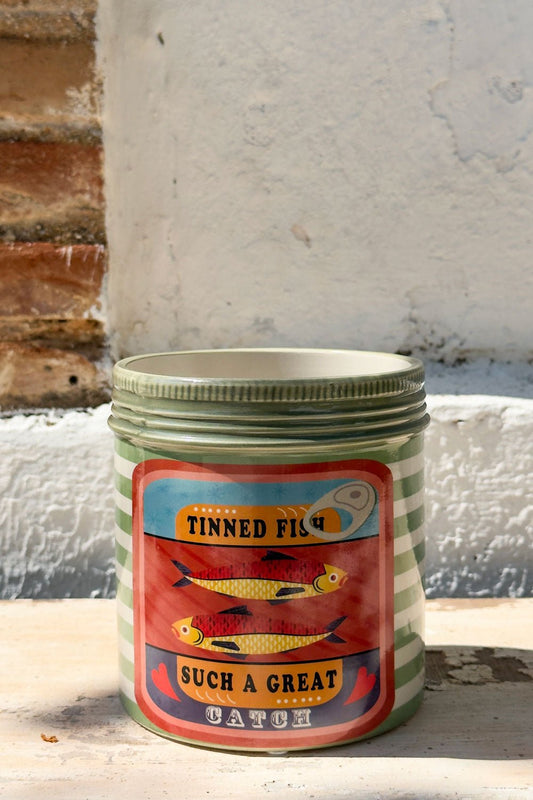 Recipiente Con Tapa Diseño Sardinas
