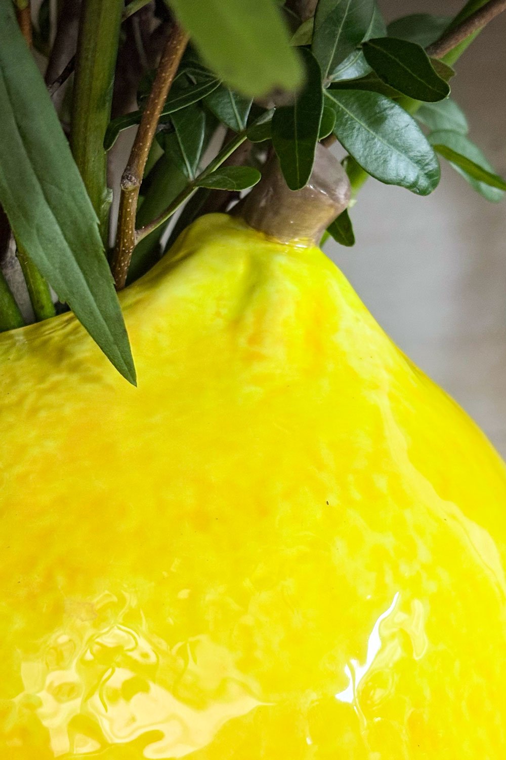 Florero Con Diseño De Limón Grande