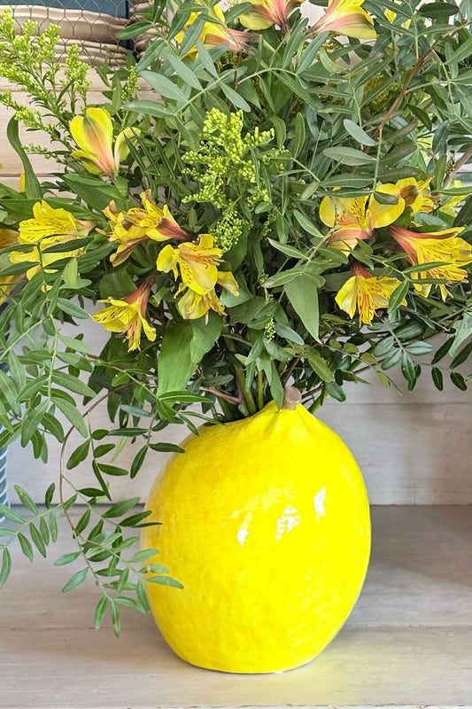 Florero Con Diseño De Limón Grande
