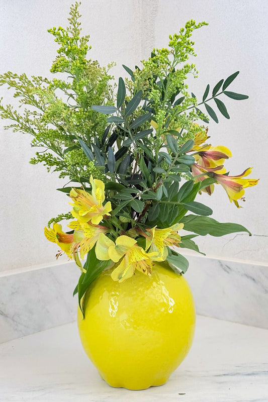 Florero Con Diseño De Limón Pequeño
