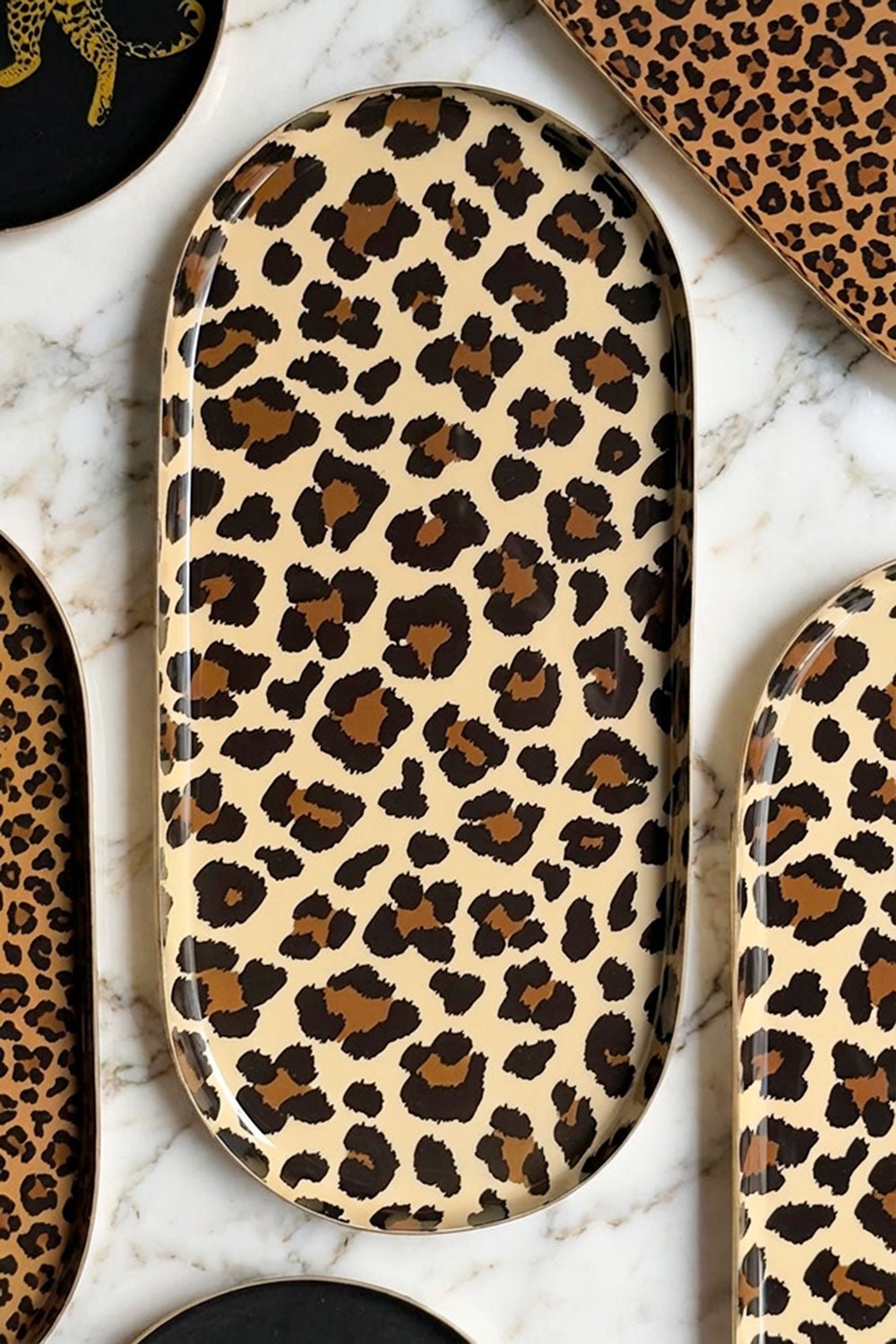 Bandeja Diseño Leopardo Ovalada Cristina Oria