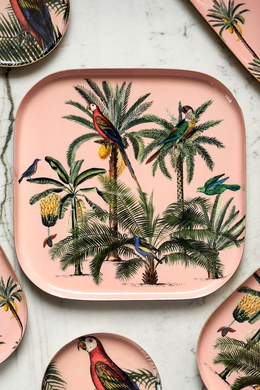 Bandeja Diseño Tropical Cuadrada Cristina Oria 
