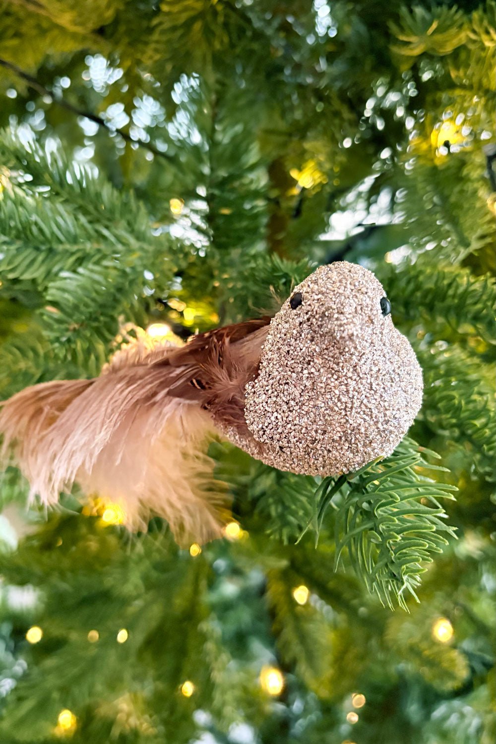 Adorno Con Diseño De Pájaro Plateado Cristina Oria 