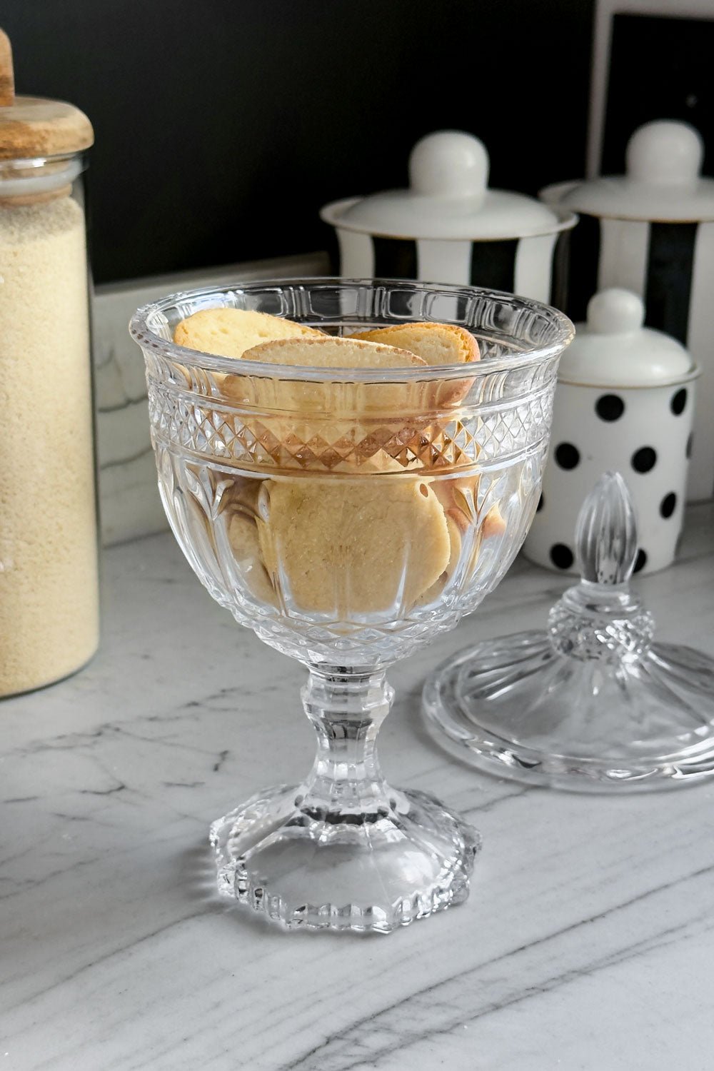 Detalle Jarrón De Cristal Con Tapa Paula 24 Cm Cristina Oria 