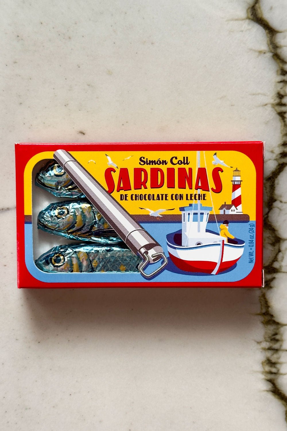 Detalles Lata Chocolate Con Leche Diseño Sardinas Cristina Oria