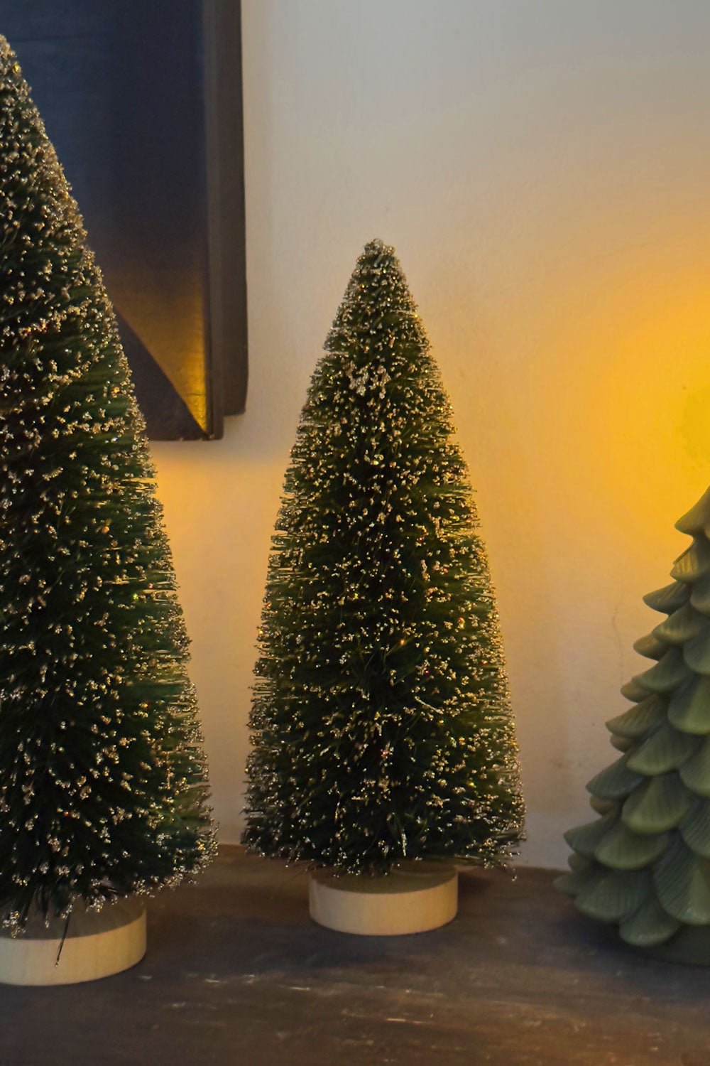 Árbol Decorativo Verde Con Purpurina Dorada Mediano Cristina Oria 