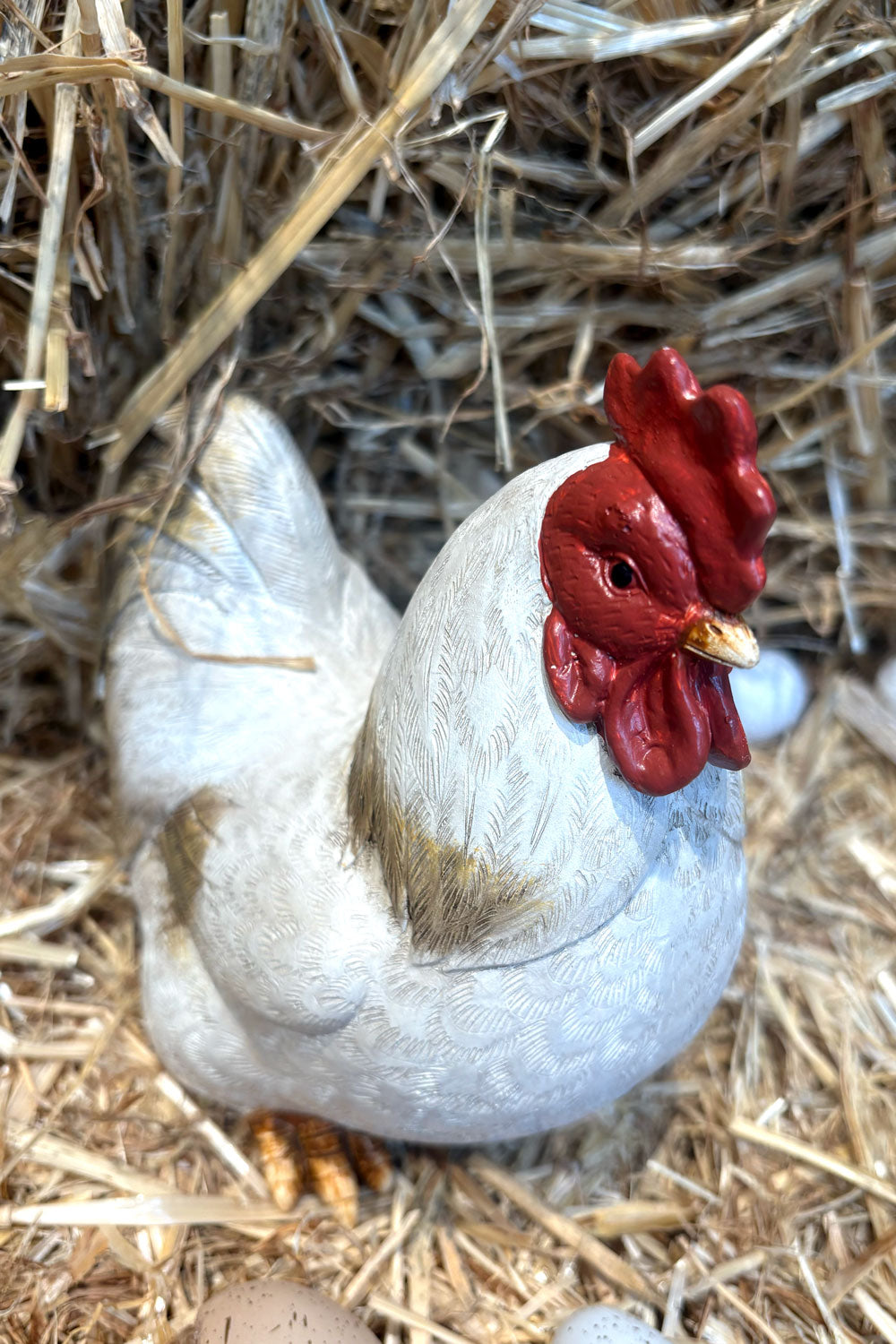 Cresta Roja Figura Decorativa Gallinas Campestres Cristina Oria