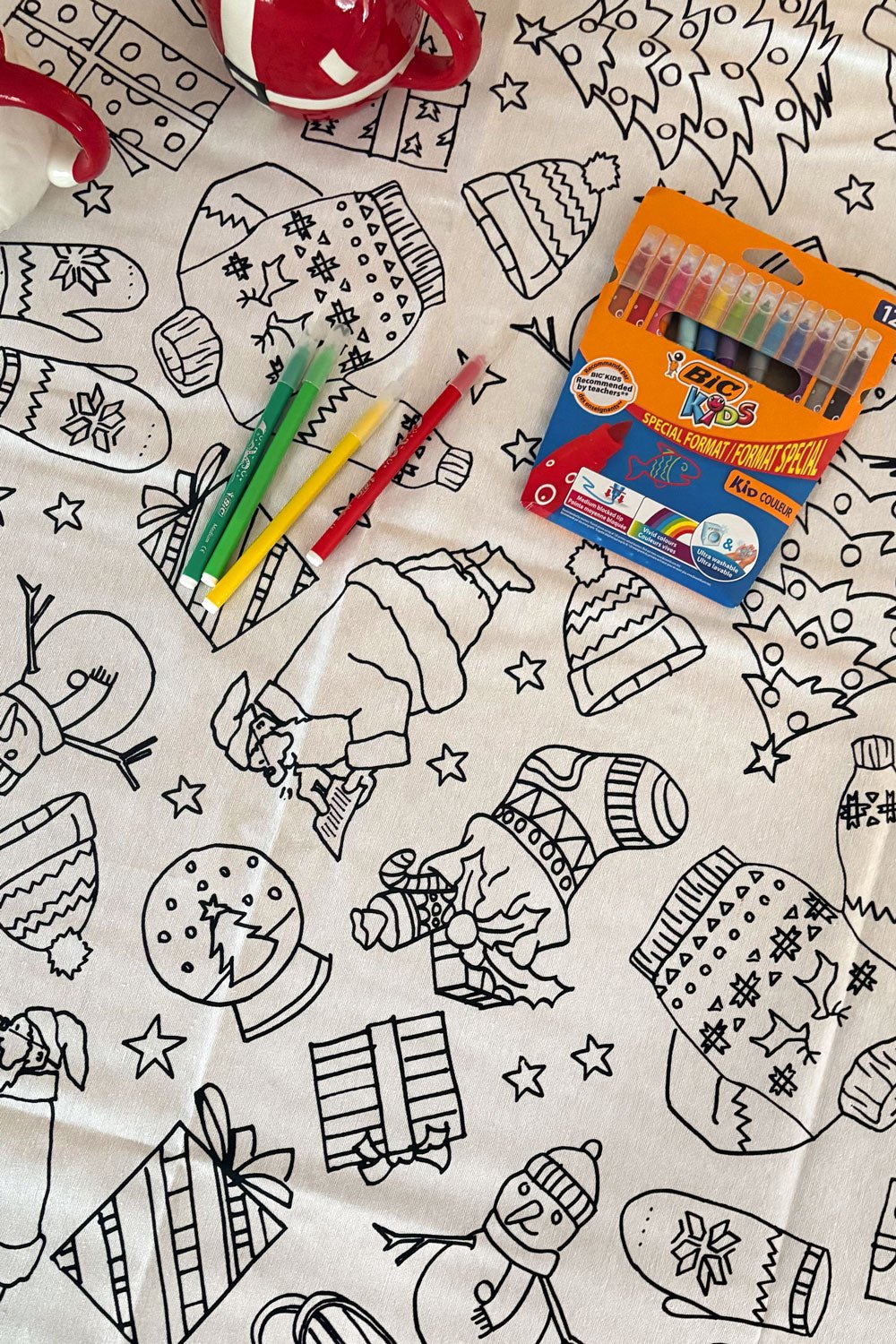 Manteles Coloreables Infantiles Con Motivos Navideños