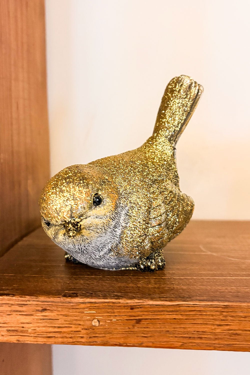Pájaro Decorativo Con Acabado Dorado Mediano Arriba Cristina Oria 