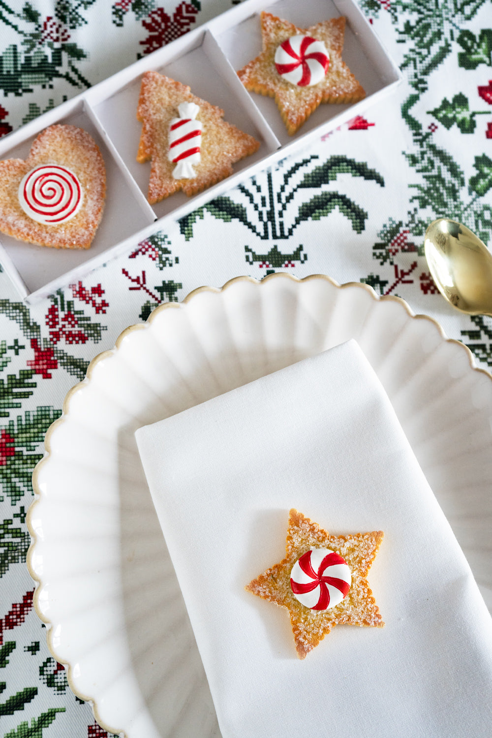 Adorno Navideño Galletas De Resina Caramelos Cristina Oria 