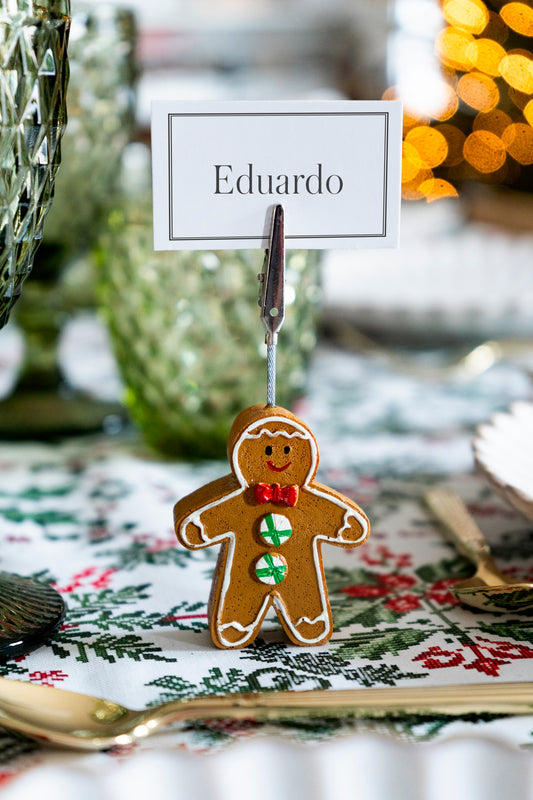 Detalle Portatarjetas Galleta Jengibre Señor Cristina Oria 