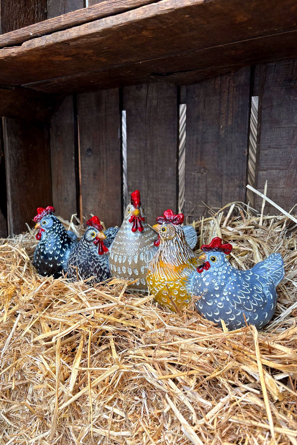 Set Figuras Decorativas Gallinas Pequeñas Cristina Oria 