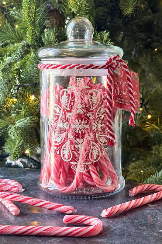 Tarro Con Bastones De Caramelo Especial Navidad Cristina Oria