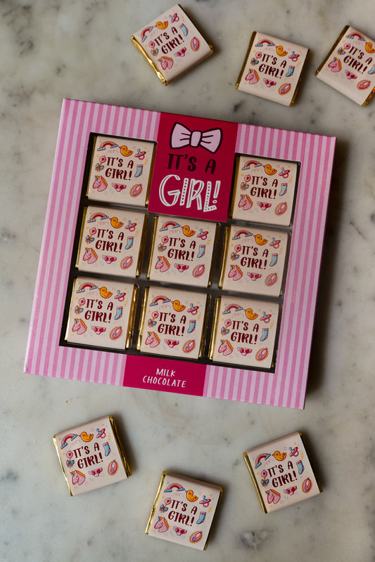 Caja de chocolatinas "It´s a girl" Cristina Oria