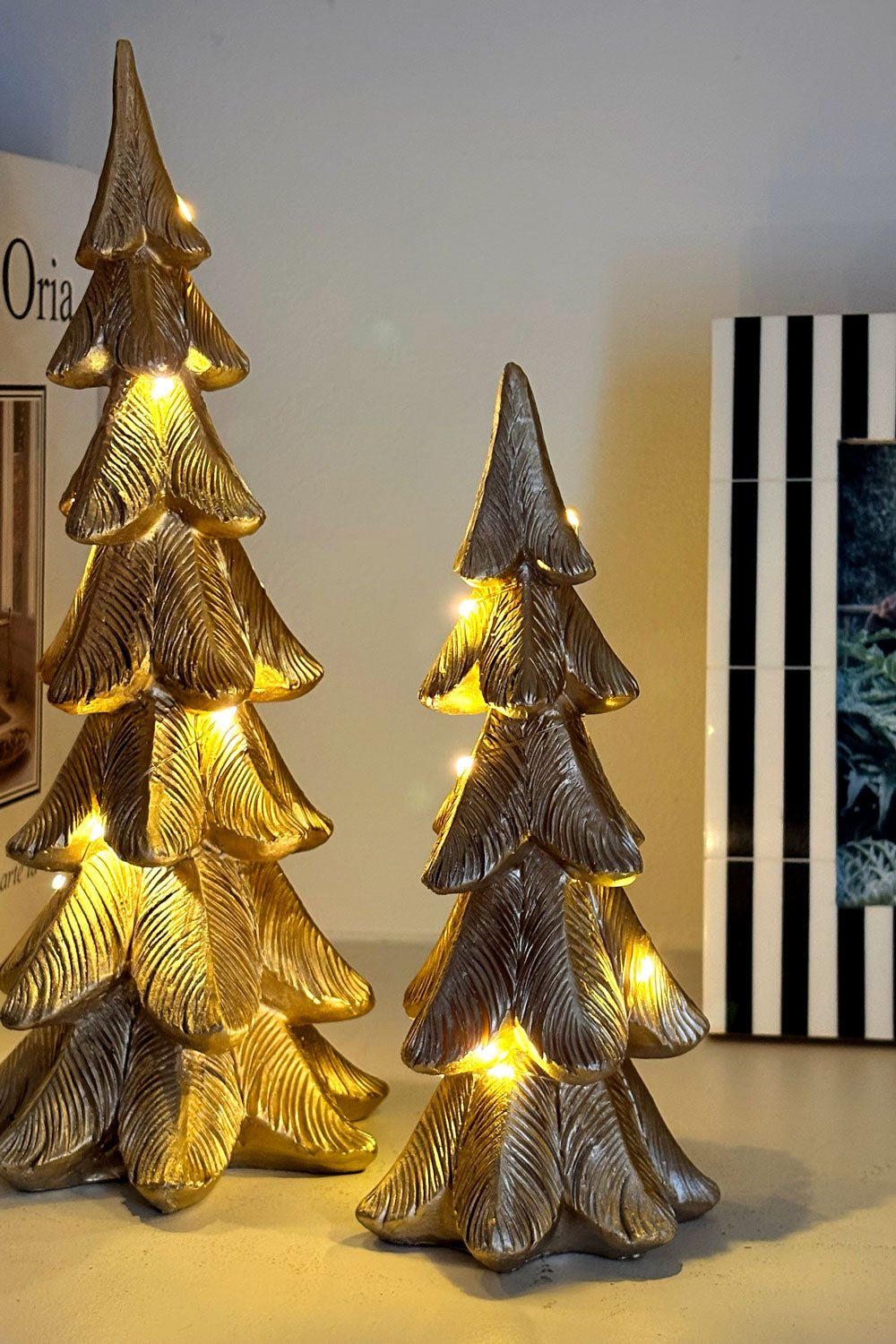 Árbol De Madera Con Luz Led Copo Cristina Oria 