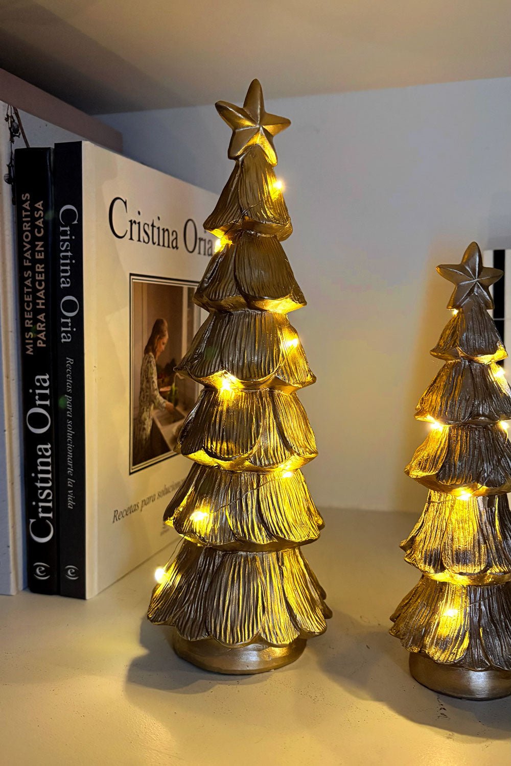 Árbol De Madera Con Luz Led Grande Estrella Cristina Oria 