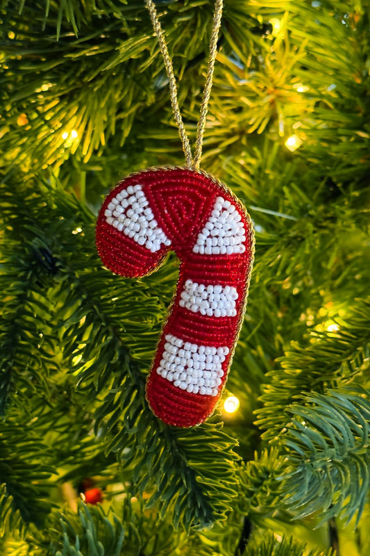 Adorno Bastón De Caramelo Bordado Con Cuentas Cristina Oria 