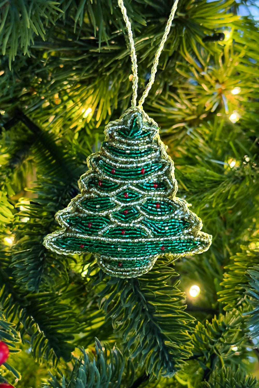 Adorno Árbol De Navidad Bordado Con Cuentas Cristina Oria 