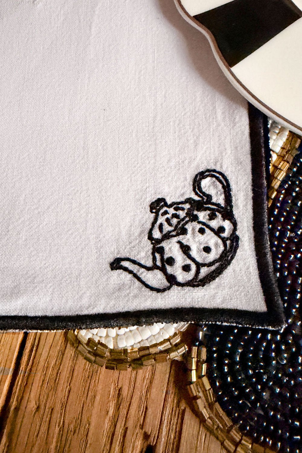 Detalle Servilleta De Cóctel Diseño Tetera Cristina Oria