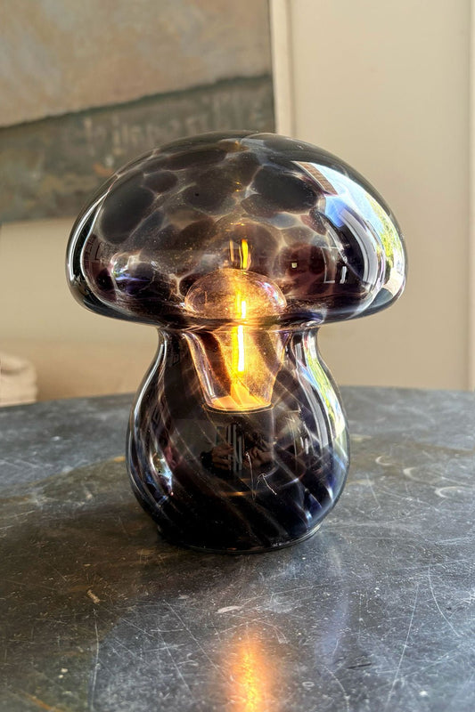 Lámpara Seta De Vidrio Efecto Degradado Negro Cristina Oria 