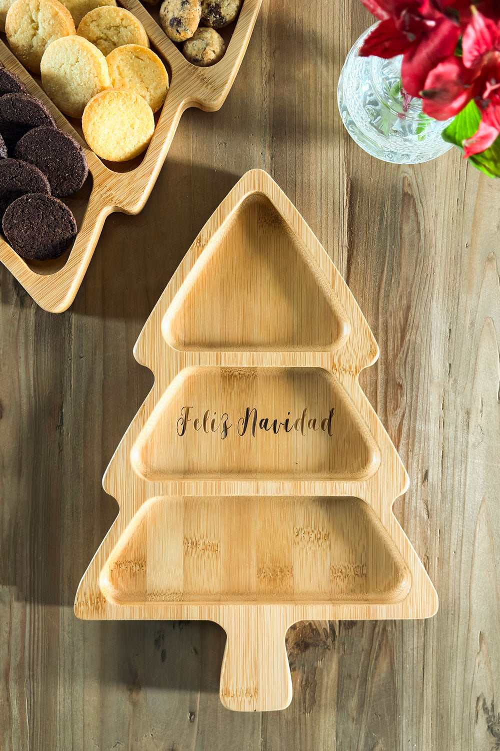 Tabla De Madera Con Diseño De Árbol "Feliz Navidad" Cristina Oria